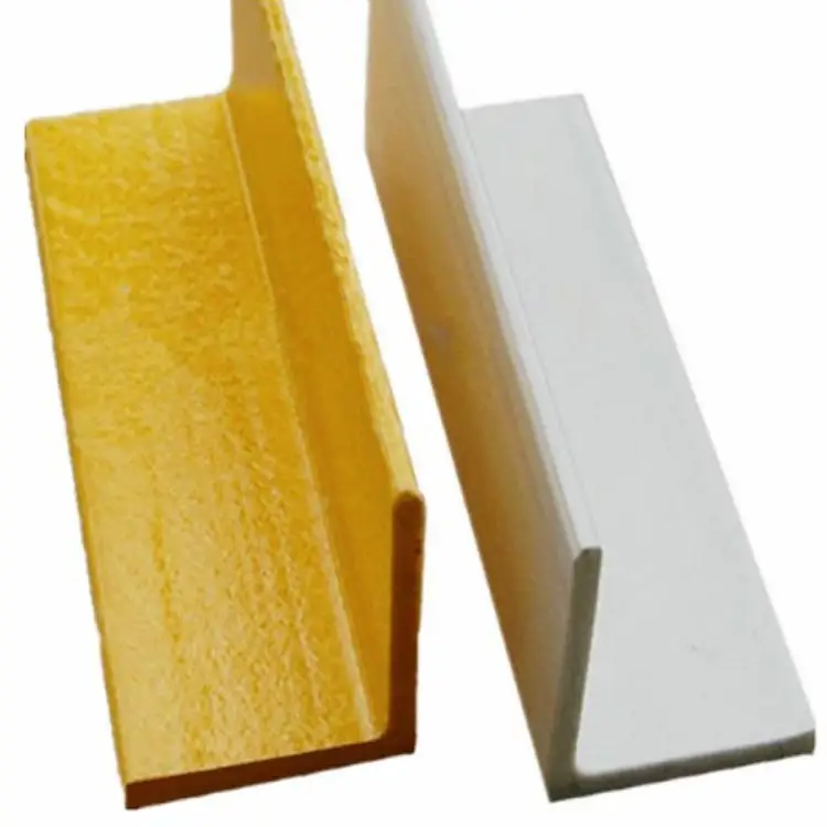 Prezzo di fabbrica della cina profili rinforzati con fibra di vetro a forma di L FRP angolo angolare in acciaio pultruso angolare in plastica rinforzata