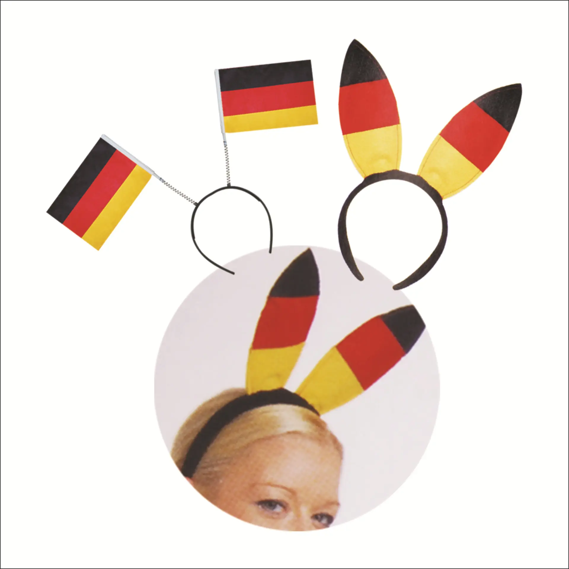 Vendita calda europa germania bandiera del paese Sport fascia per le donne partito testa accessorio per la promozione