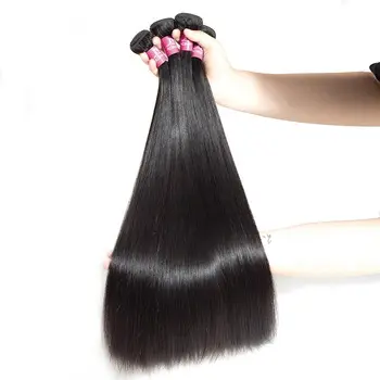 Vendita Caldo Aliexpress Brasiliano Lisci Capelli Weave 3 Bundles Estensioni Dei Capelli Umani Brasiliani Lordo Virgin Dei Capelli Umani