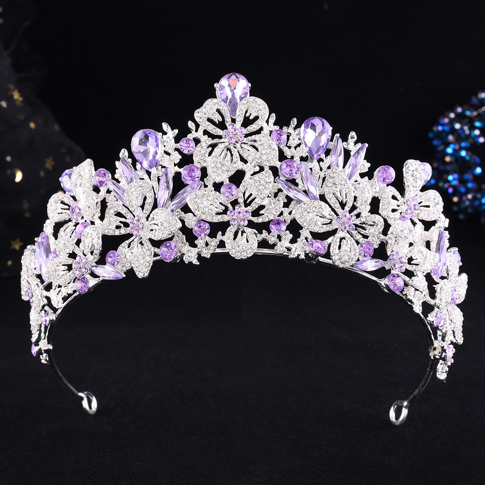Thick silver white diamond + purple