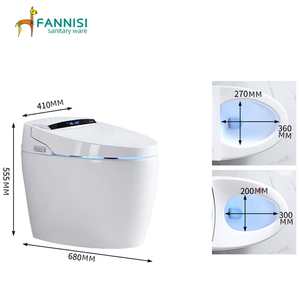โถสุขภัณฑ์อัตโนมัติหนึ่งชิ้น WC ระบบเซ็นเซอร์สัมผัสเท้าไฟฟ้าสำหรับห้องสุขาอัจฉริยะที่นั่งทำความร้อนอัจฉริยะ - Product Image 6