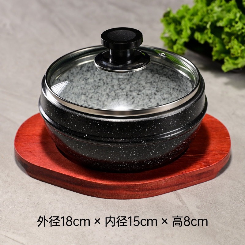 18cm diameter aluminum-clad stone fort with wooden planks and lid