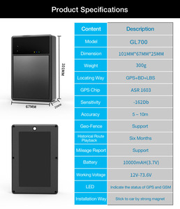 4G <strong>GPS</strong> <strong>tracker</strong> Wireless Battery Monitoring <strong>GPS</strong> Fleet Management Tracking System 10000mah Live Locator for Logistics - Product Image 5