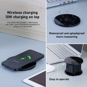 Multifunktion ale kabellose Steckdose Versteckte motorisierte Schreibtisch buchse für Wohnheim zimmer Essentials - Product Image 3