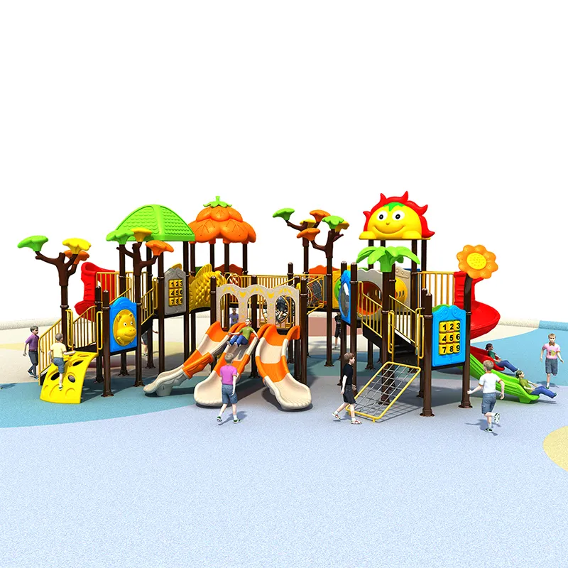Grandi scivoli da divertimento gruppo di attrezzature per parchi giochi all'aperto per bambini parco di intrattenimento scuola materna set da gioco