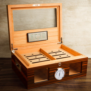 High-end Double Layers Cigar <strong>Humidor</strong> With Glass Window and Lock Lubinski Cigar <strong>Humidor</strong> - Product Image 5