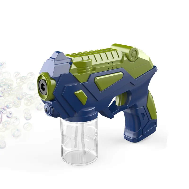 Toptan çocuklar açık otomatik üfleme sabun oyuncak kabarcıklar makinesi elektrikli kabarcık tabancası