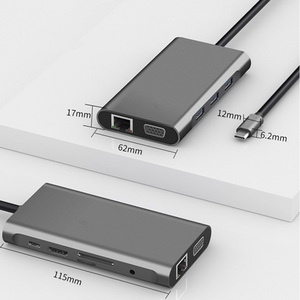 10 Ports <strong>Multi</strong> <strong>Function</strong> Adapter 4k HDTV VGA RJ45 PD USB3.0 SD TF <strong>Card</strong> <strong>Reader</strong> 10 En 1 Tipo-c <strong>Usb</strong> Hub <strong>Usb</strong> c 10 in 1 Type c Hub - Product Image 4
