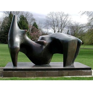 Özel yaşam boyutu tasarım bahçe Metal Modern sanat ünlü çıplak heykelleri şekil özel soyut Henry Moore Vertebrae heykel