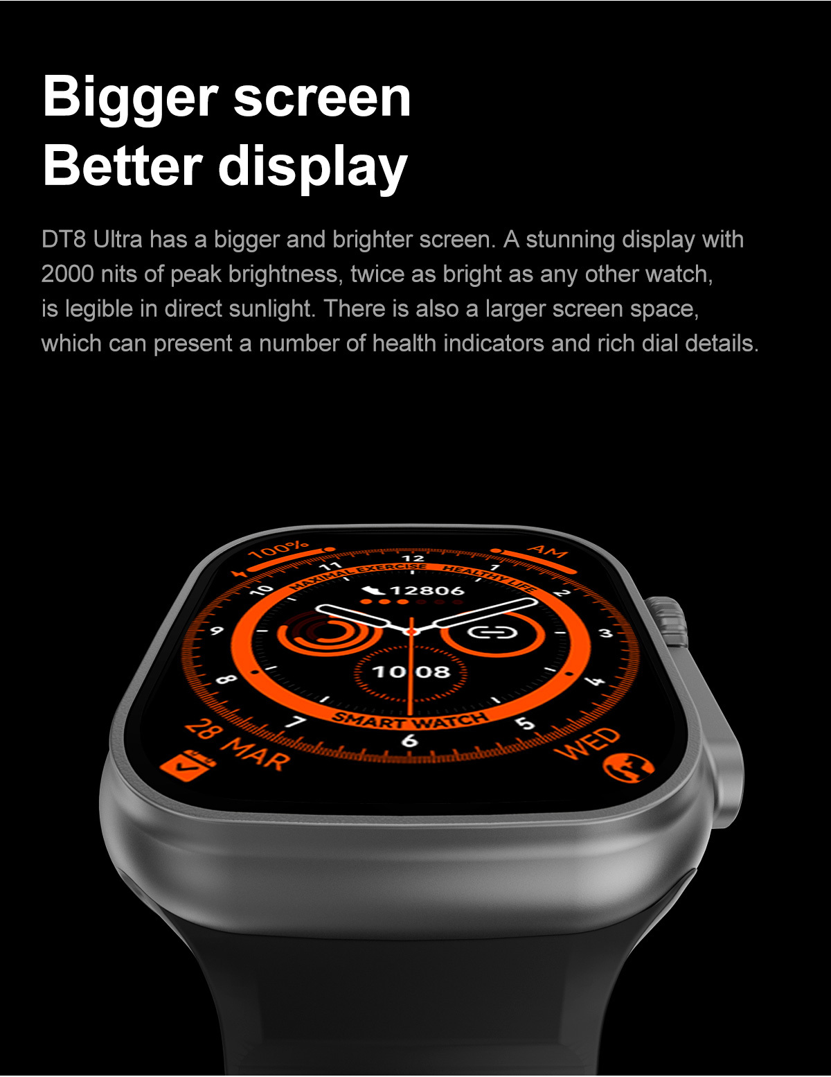2022 Latest DT8 Ultra Smart Watch 1:1 49MM Series 8 DT8 Ultra Smartwatch