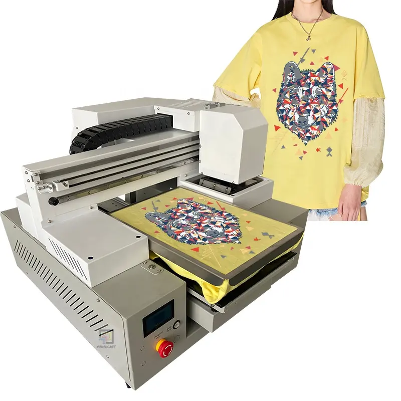 Dupla Cabeça De Impressão DX9 Multicolor camiseta Máquina de Impressão de Impressora DTG Direto para T-shirt Mini Impressora T-shirt