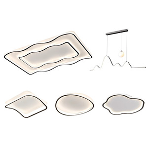 2025现代简约吸顶灯客厅卧室矩形奶油新中山LED光源 - Product Image 5