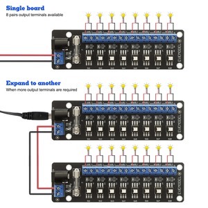 PCB017D 3V-24V DC индивидуальный модуль распределения питания 8 каналов - Product Image 6