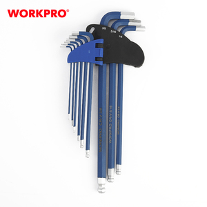 WORKPRO 9PC 1.5, 2, 2.5, 3, 4, 5, 6, 8 and 10mm Long Arm Ball Point <strong>Key</strong> Set Hex <strong>Key</strong> Wrenches Allen <strong>Key</strong> Set - Product Image 1