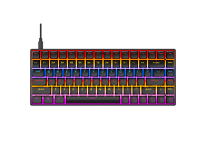 Teclado mecánico de 61 teclas con cable USB mecánico 17 tipos de teclados RGB para ordenador portátil teclados de eje de té rojo azul - Product Image 3
