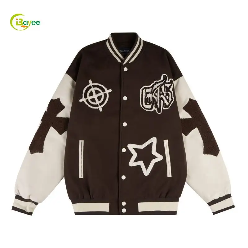 Chaqueta personalizada de manga de cuero grueso para mujeres, chaqueta de gran tamaño de alta calidad de mantenimiento, color blanco y negro