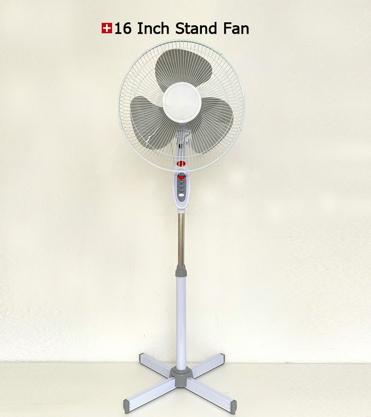 Cheap 16-Inch fashion Stand Fan cost-effective Three-leaf metal mesh Stand Strong Wind Fan