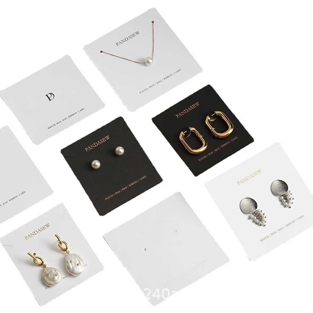 Penjualan langsung pabrik kartu perhiasan Logo khusus tempat kartu tampilan perhiasan anting kalung rantai tangan liontin kartu tampilan