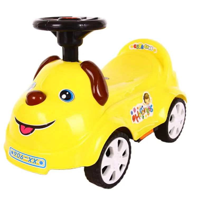 Giro a quattro ruote su bambini Swing Car Puppy Baby Walker Riding