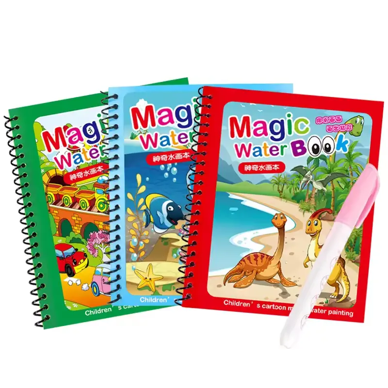 AA 2024 New Trending Products for Kids Water Magic Book for Kids Drawing Toys Magic Water Painting Book for Kids
