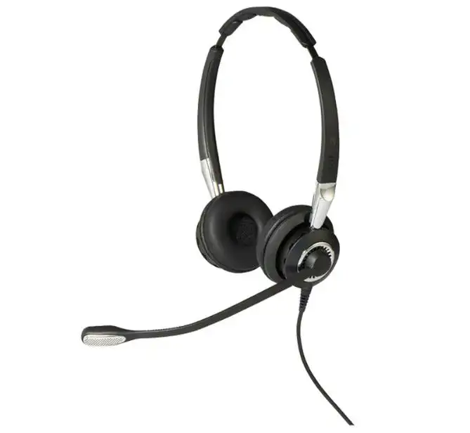 Jabra Biz-auriculares con cable 2400 II Duo, dispositivo de audio con USB, QD, UC, MS, BT, con micrófono de cancelación de ruido para centro de llamadas y teléfono blando