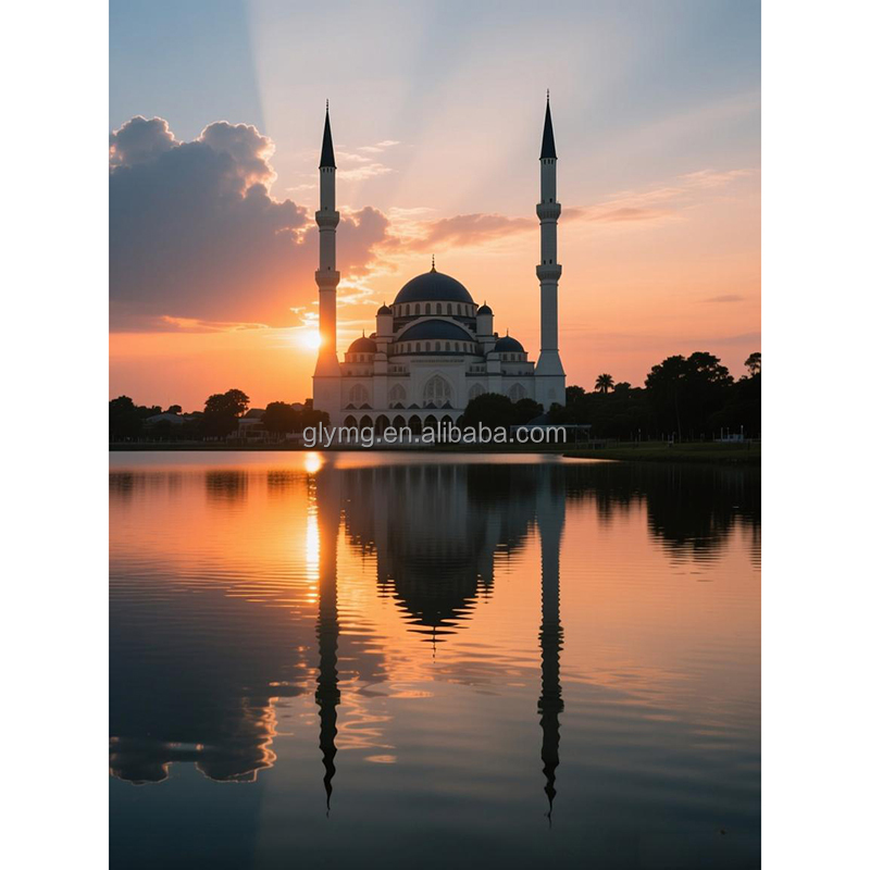 Mosquée Sunset - Blanc et bleu