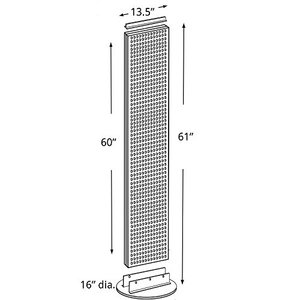 Peg board Floor Display Stand auf drehbarer Basis - Product Image 2