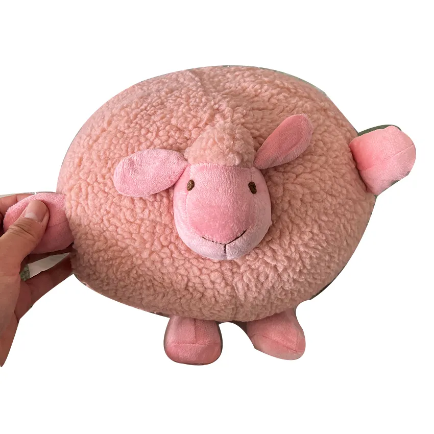 Giocattolo di capra di peluche personalizzato da 30cm giocattolo di pecora rotondo di peluche carino di peluche di natale per la decorazione domestica ornamento regalo per bambini