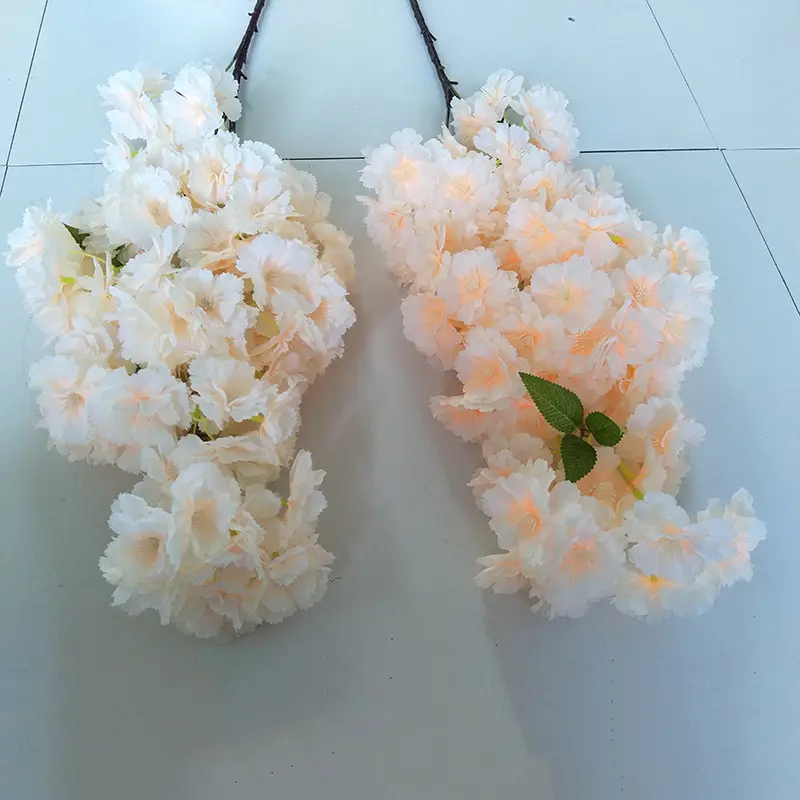 Flor artificial colorida para casamento, flor de cereja de 100cm, ramos de flores, arco de casamento, decoração de varanda para venda