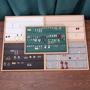 Mới Bông tai tre Stud đứng Vòng cổ hiển thị khay Bông tai mặt dây chuyền Pallet lưu trữ đồ trang sức hộp dropshiping - Product Image 4