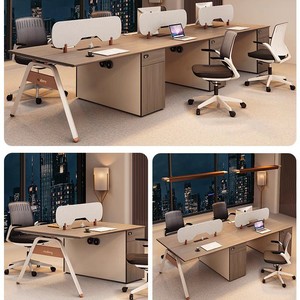 Modern Desk Small <strong>Computer</strong> l Shape Office Desk Cubicle Staff Workstation Table Design Work Desk - Product Image 6