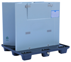 foldable crate HDPE Customized Solid Nestable Foldable <strong>logistics</strong> turnover heavy duty plastic pallet box - Product Image 5