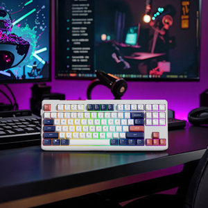 75% Mechanical Gaming <strong>Keyboard</strong> Blue Switch RGB/LED Backlit <strong>Keyboard</strong> 87 Keys Wired <strong>Computer</strong> <strong>Keyboard</strong> for Windows Laptop PC Gamer