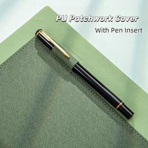 新款定制会议钞票口袋拼布设计，带笔插入笔记本促销套装盒装 - Product Image 3