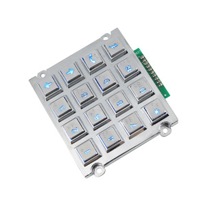 Teclado de aleación de zinc con retroiluminación LED personalizado para ascensor/teclado para maquinaria industrial/teclado de máquinas expendedoras B667 - Product Image 3
