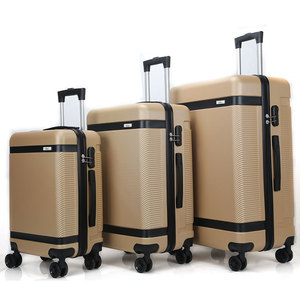 Vali kéo du lịch bằng da trang trí ABS, nhiều kích cỡ, khóa kéo, bánh xe xoay, khóa TSA - Product Image 2