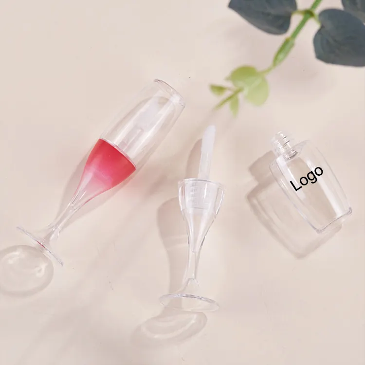 Machen Sie Ihr eigenes Weinglas 8 ml leere Lipgloss-Röhrchen behälter Mini Clear Cool Wine Bottle Design 8 ml Lipgloss-Röhrchen