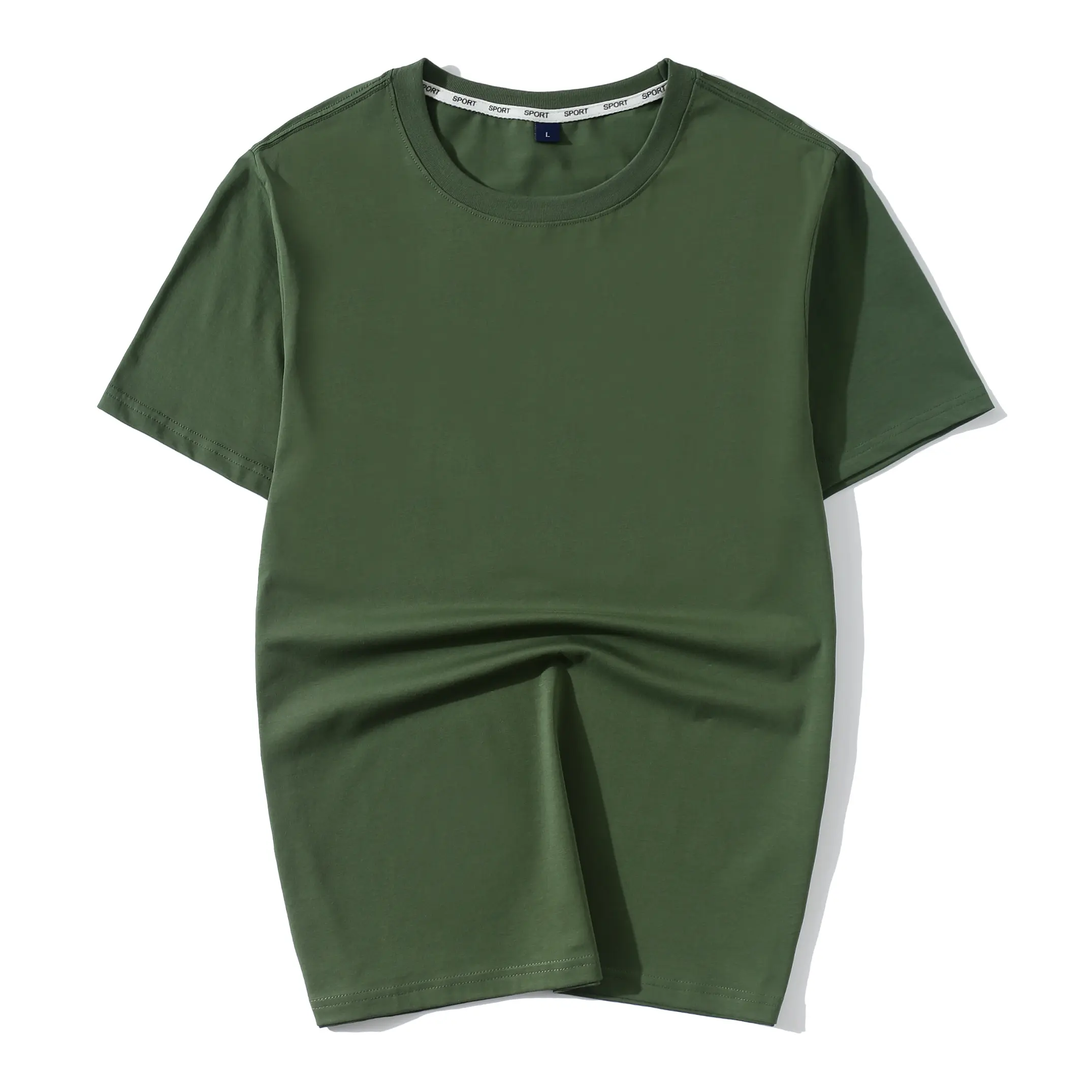 Camiseta de algodón 230g de Color sólido para mujer, ropa de poliéster de alta calidad con impresión de pantalla de logotipo personalizado, superventas