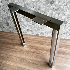 イタリアのミニマリスト金属製テーブル脚スタンドソリッドウッド大型ボード超強力サポートステンレス鋼ダイニングテーブルバーデスク脚 - Product Image 2