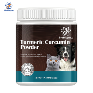 Порошок куркумы для собак, биоперин + глюкозамин, успокаивает боли в суставах, улучшает подвижность, уход за больными собаками при артрите - Product Image 1