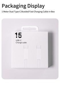 En çok satan çift Usb kablosu USBC USBC kablosu PD 30W USB C tipi C hızlı şarj kablosu tipi C kablo telefon 15 pro max - Product Image 6