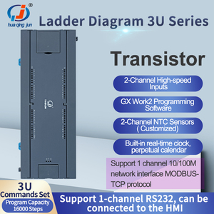 Huaqingjun 32DI 32DO Salida de transistor PLC RS485 232 2AI 2AO Salidas de pulso Diagrama de escalera Modbus RTU PLC para sensores de presión - Product Image 2