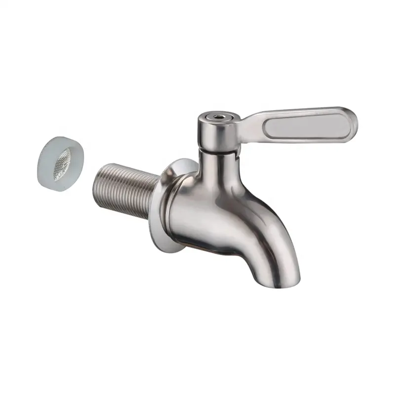 Commercial 304 Stainless Steel Steel Beverage Dispenser Spigot Fits No Lead Dispenser Replacement Polished Finish Faucet