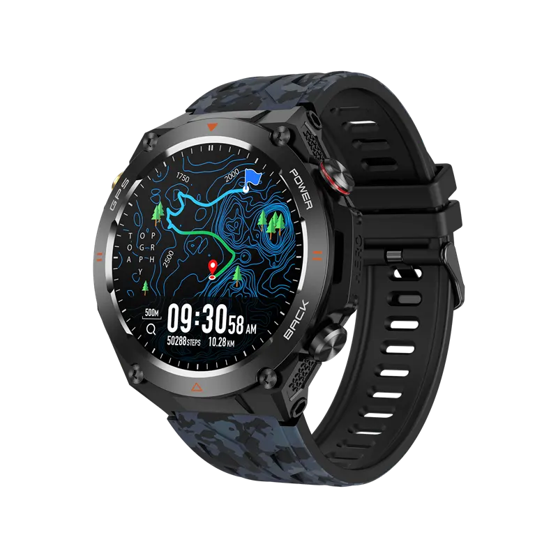 El más nuevo reloj inteligente con registro GPS para Hombre 2024, reloj inteligente con pantalla táctil y llamadas BT, reloj inteligente para hombres y mujeres KC82