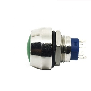 12 Millimetri in Metallo Interruttore di Pulsante Rotondo Interruttore Testa con 12V Led Illuminato on Off Momentaneo Interruttore a Pulsante - Product Image 4