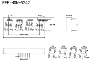 0,52-Zoll 7-Segment-Digitalanzeige 4-stellige LED mit hochwertiger, super heller, grüner Farbe für elektrische Produkte - Product Image 5