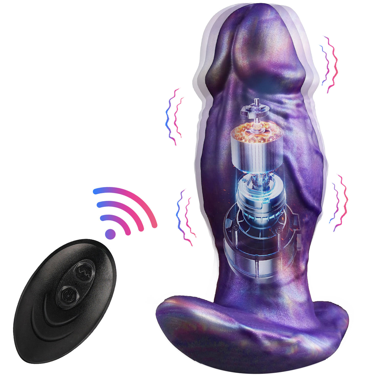 Vibrating anal plug-Mixed color
