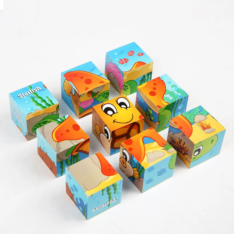 لعبة ألغاز خشبية TS مكعبات ألعاب أطفال ألغاز ألعاب تعليمية للأطفال لعبة مونتيسوري خشبية صندوق ألغاز خشبي للأطفال