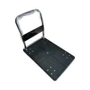 Hoge Kwaliteit Heavy Duty Metalen 4-wielige Opvouwbare Lichtgewicht Flatbed Kar Met Dubbele Stang Voor Handtrektransport En Gereedschapsopslag - Product Image 2