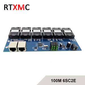 3A3B 6A 6B 6SC 2E hızlı Ethernet 10/100M anahtarı 6 Fiber Port SC 20KM 2 UTP RJ45 optik anahtarı PCBA kurulu güç kaynağı ile - Product Image 6
